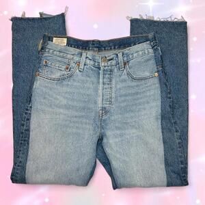 Y2K Style Reworked Patched Levi's 501 Jeans